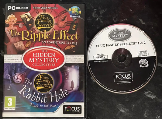 Flux Family Secrets 1 & 2, The Ripple Effect & The Rabbit Hole, UK, Pal, PC Game Magretro