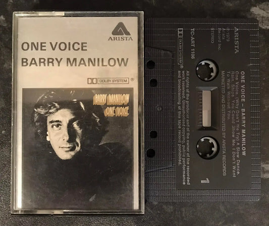 Barry Manilow, One Voice Album, tcart 1106, Arista, Vintage Cassette Magretro