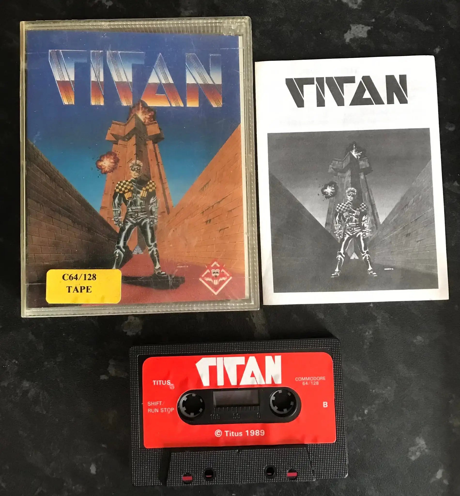 Titan, C64 Game, By Titus Software (RARE), WORKING Magretro