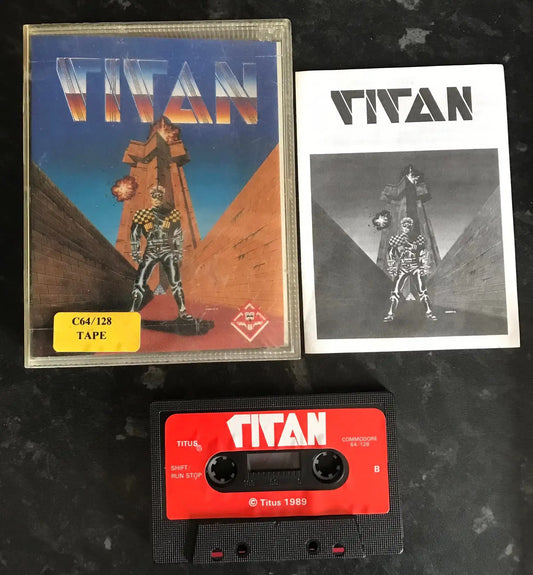 Titan, C64 Game, By Titus Software (RARE), WORKING Magretro