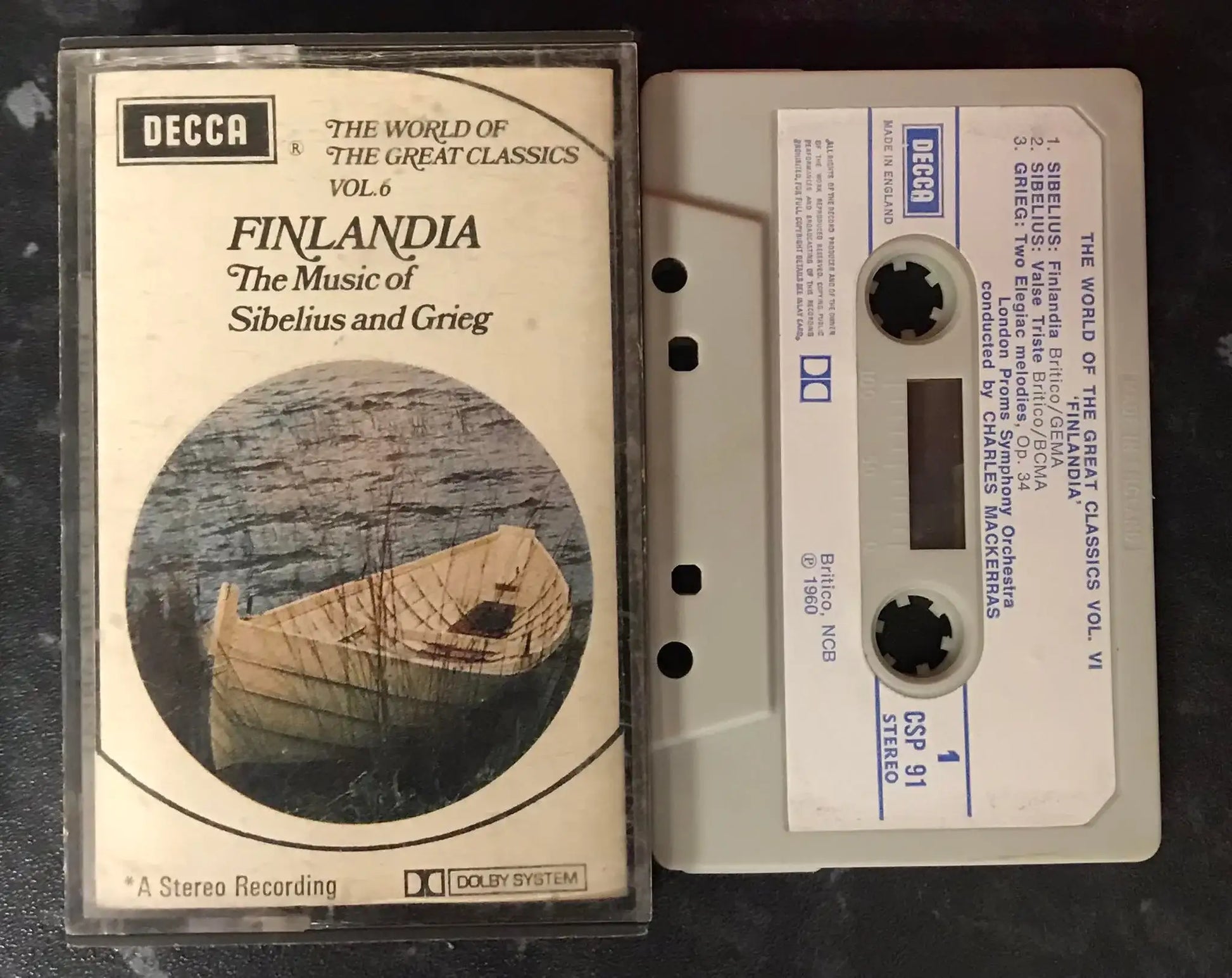 The World of the great classics vol 6, Finlandia, Decca, CSP 91,Vintage Cassette Magretro