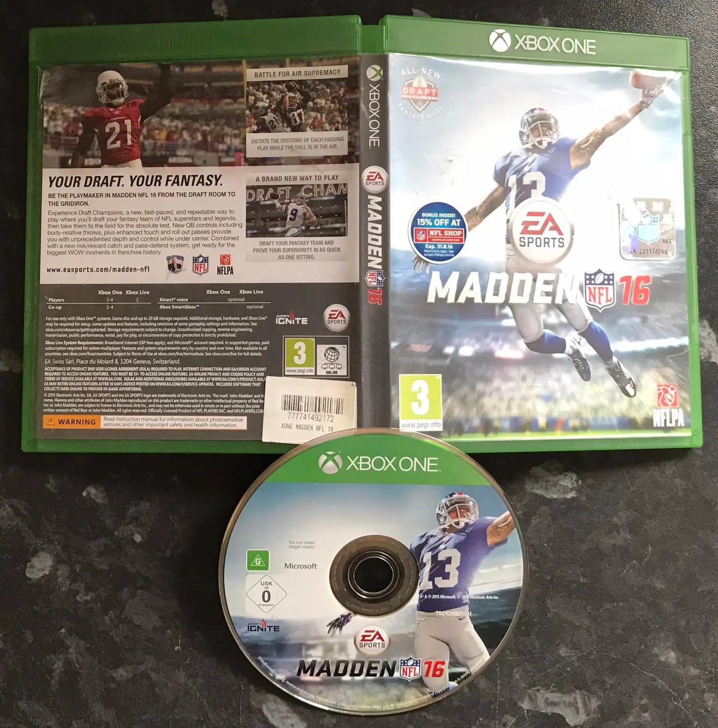 madden nfl 16, Xbox One Game, UK PAL Magretro