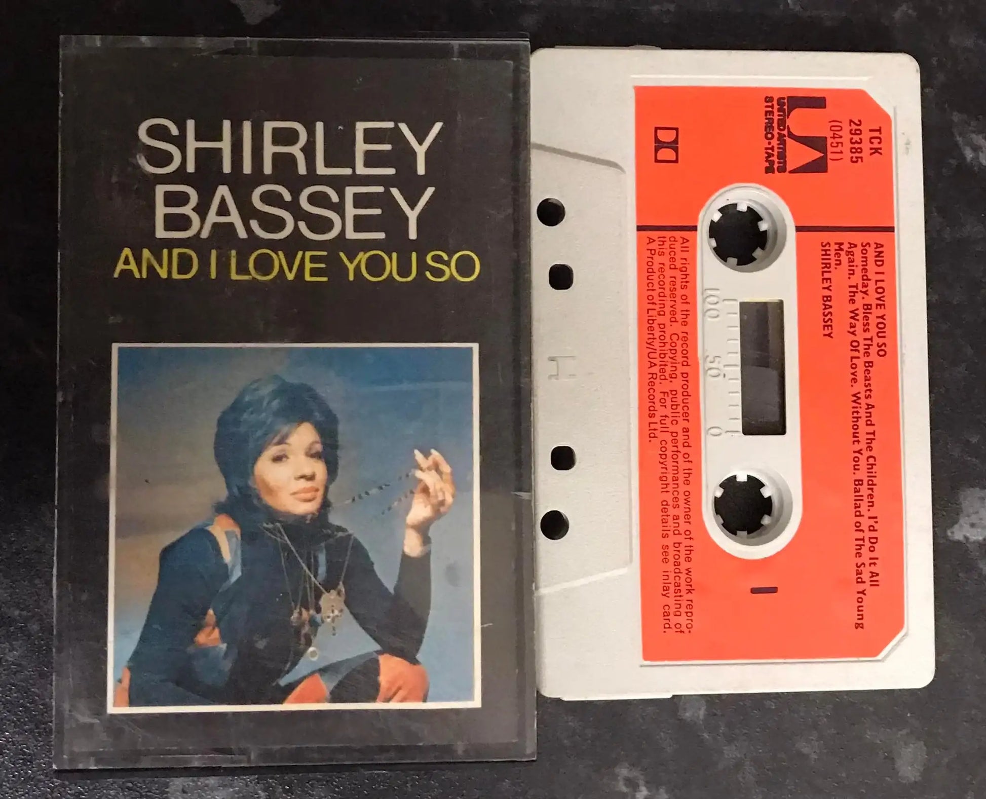 Shirley Bassey, And I Love You So Album, UA, TCK 29385, Vintage Cassette Magretro