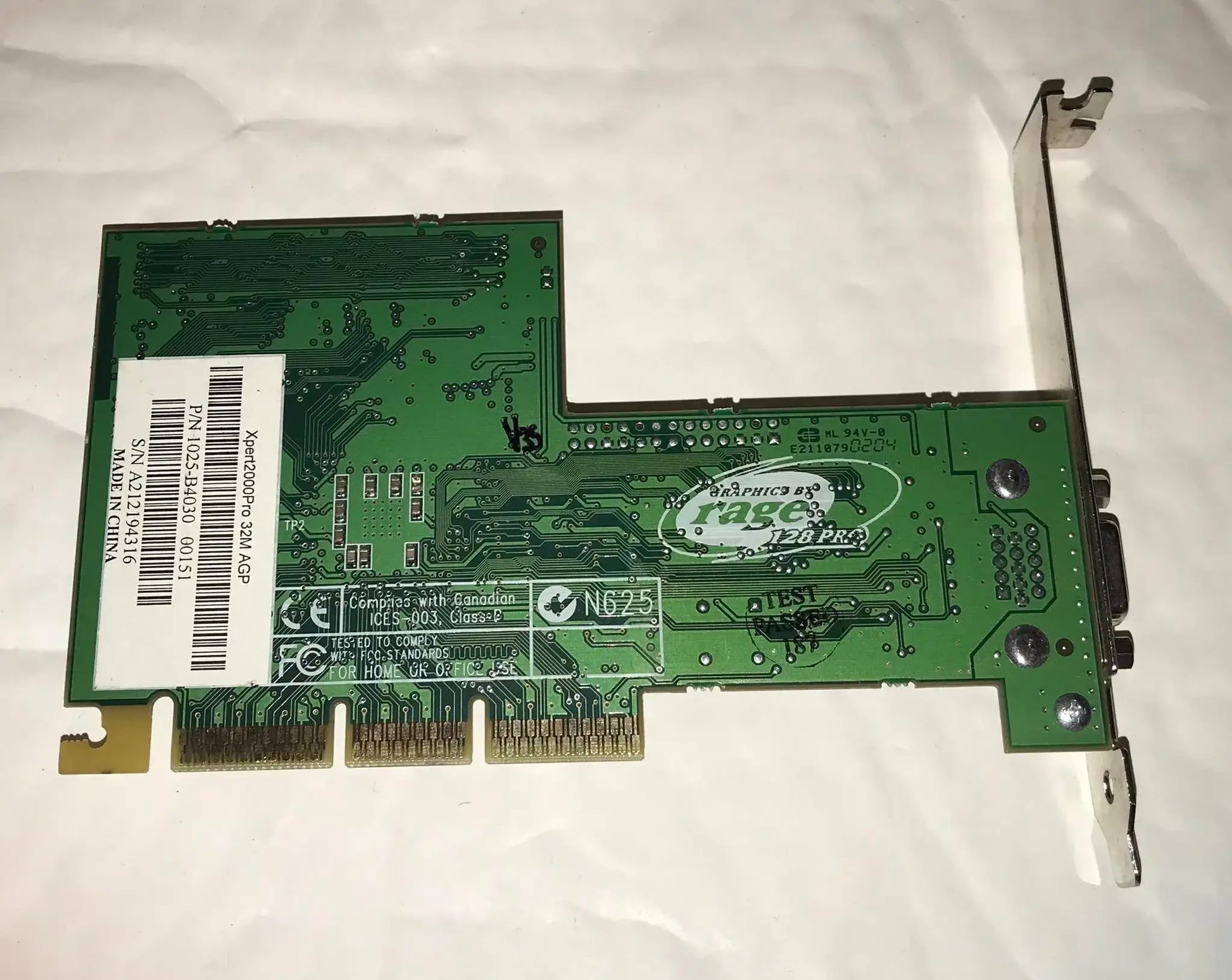 ATI Rage 128 Pro Xpert2000Pro 32M AGP VGA Graphics Card Magretro