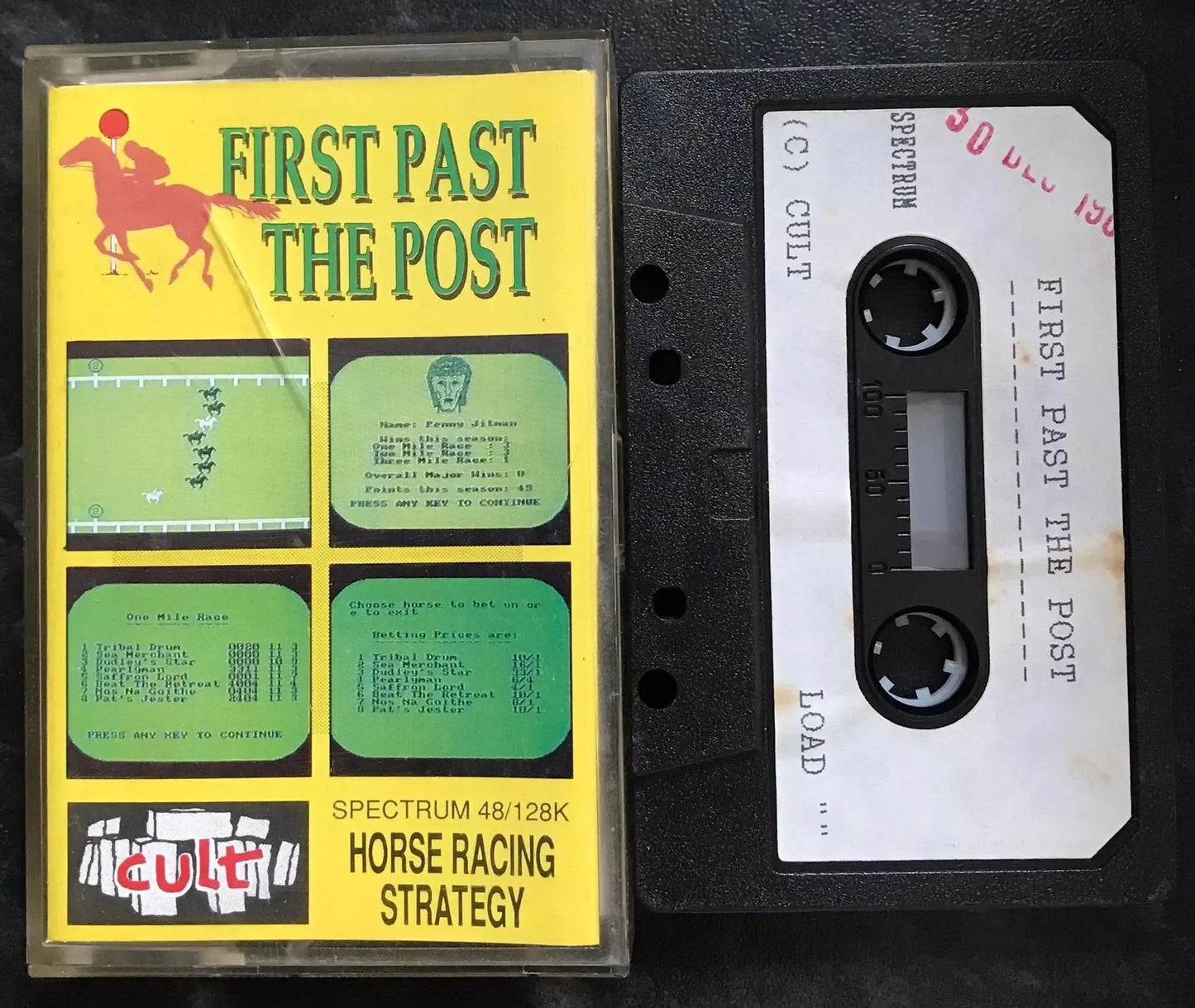 First Past The Post, ZX Spectrum, Released by Cult Games, WORKING, RARE Magretro