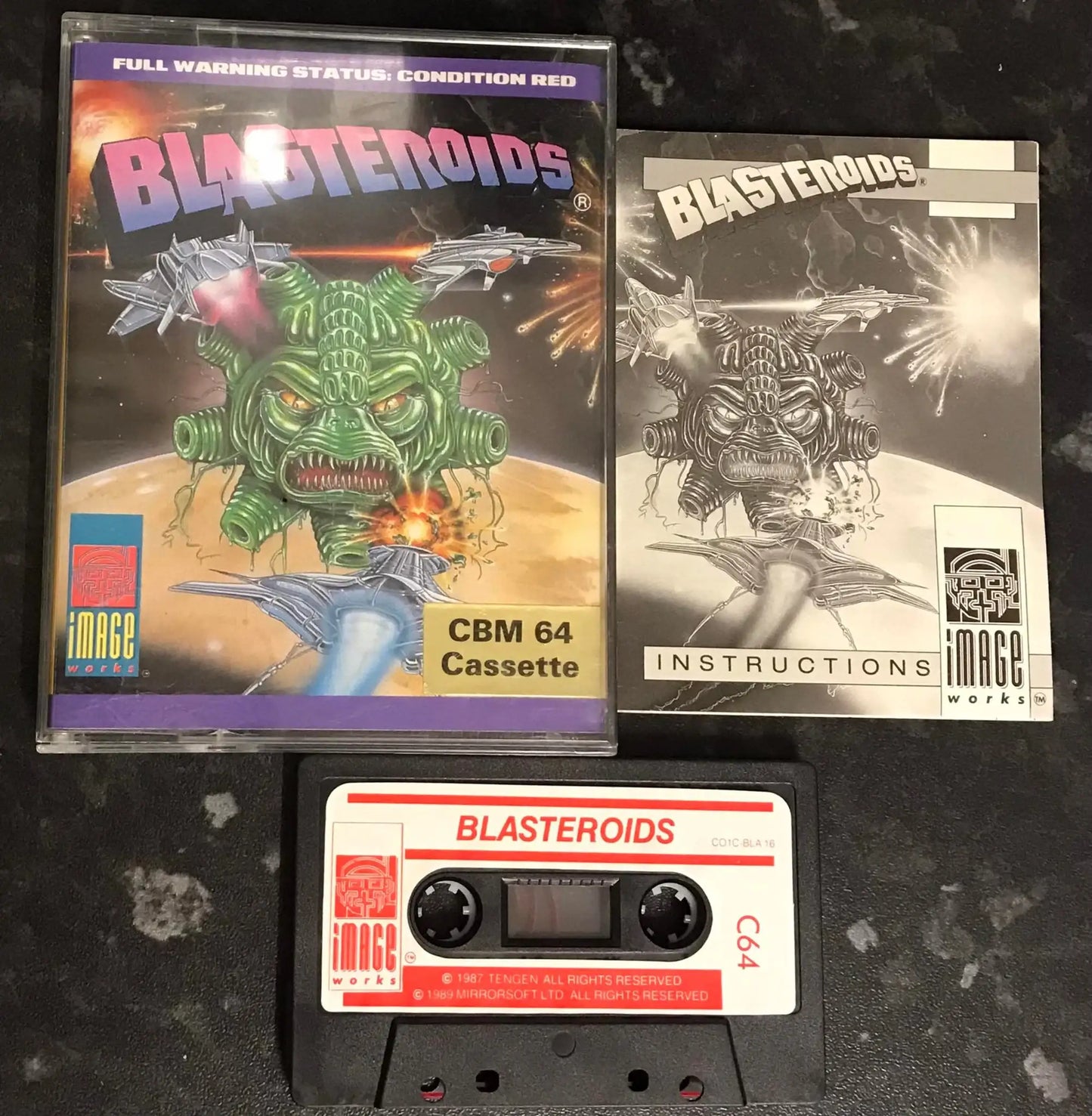 Blasteroids, C64 Game by Image Works (RARE), WORKING Magretro