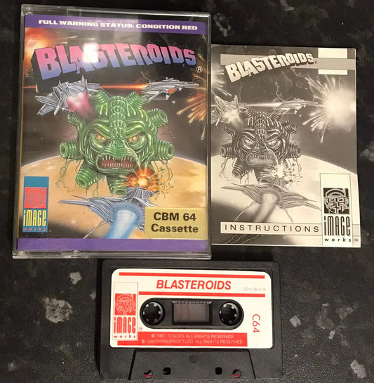 Blasteroids, C64 Game by Image Works (RARE), WORKING Magretro