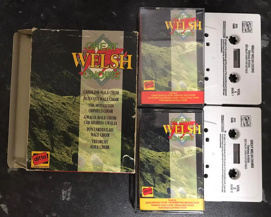 Great Welsh Choirs Double Album, dto 10295, DITTO Label, Vintage Cassette Magretro