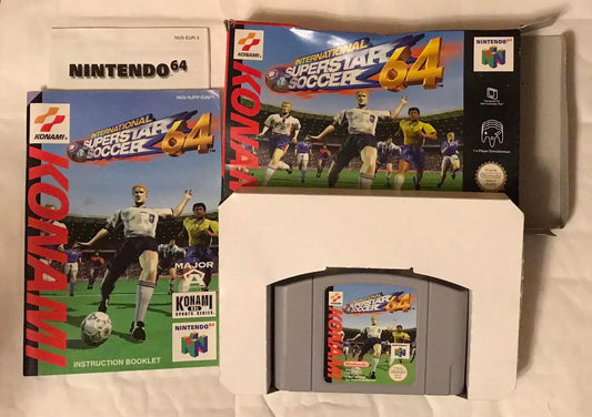 Nintendo N64 game, international superstar soccer 64, UK PAL Magretro