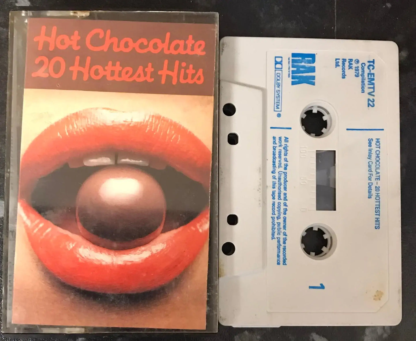 Hot Chocolate, 20 Greatest Hits Album, RAK, TC-EMTV 22, Vintage Cassette Magretro