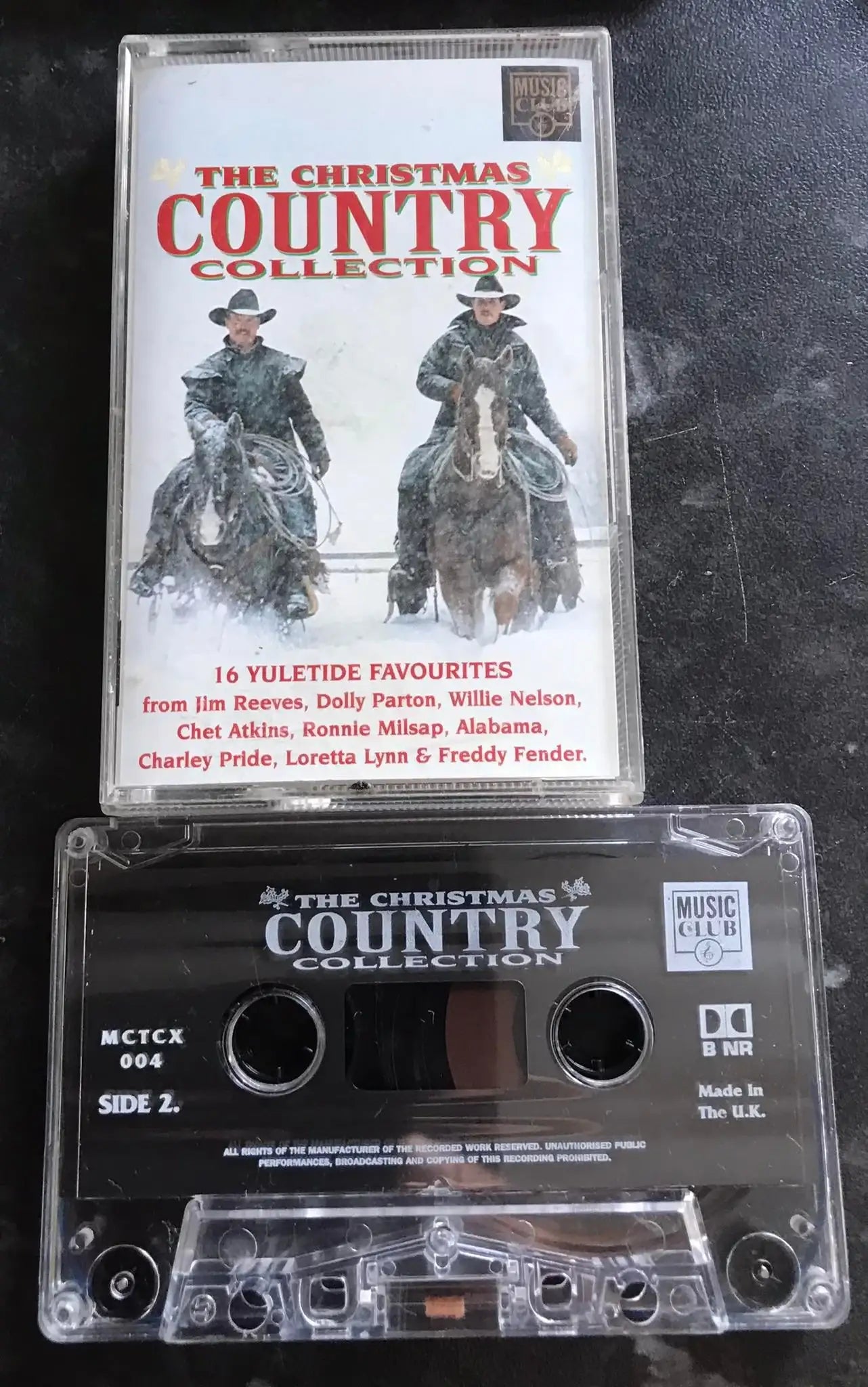 The Christmas Country Collection Album, MCTCX 004, MUSIC CLUB, Vintage Cassette Magretro
