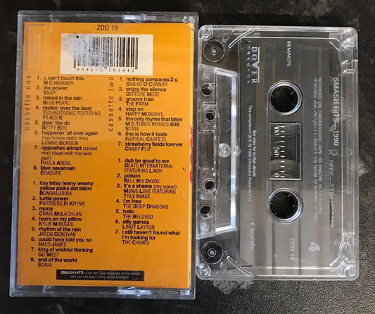 Smash Hits 1990, Cassette TWO, Dover Records, ZDD 18, Vintage Cassette Magretro