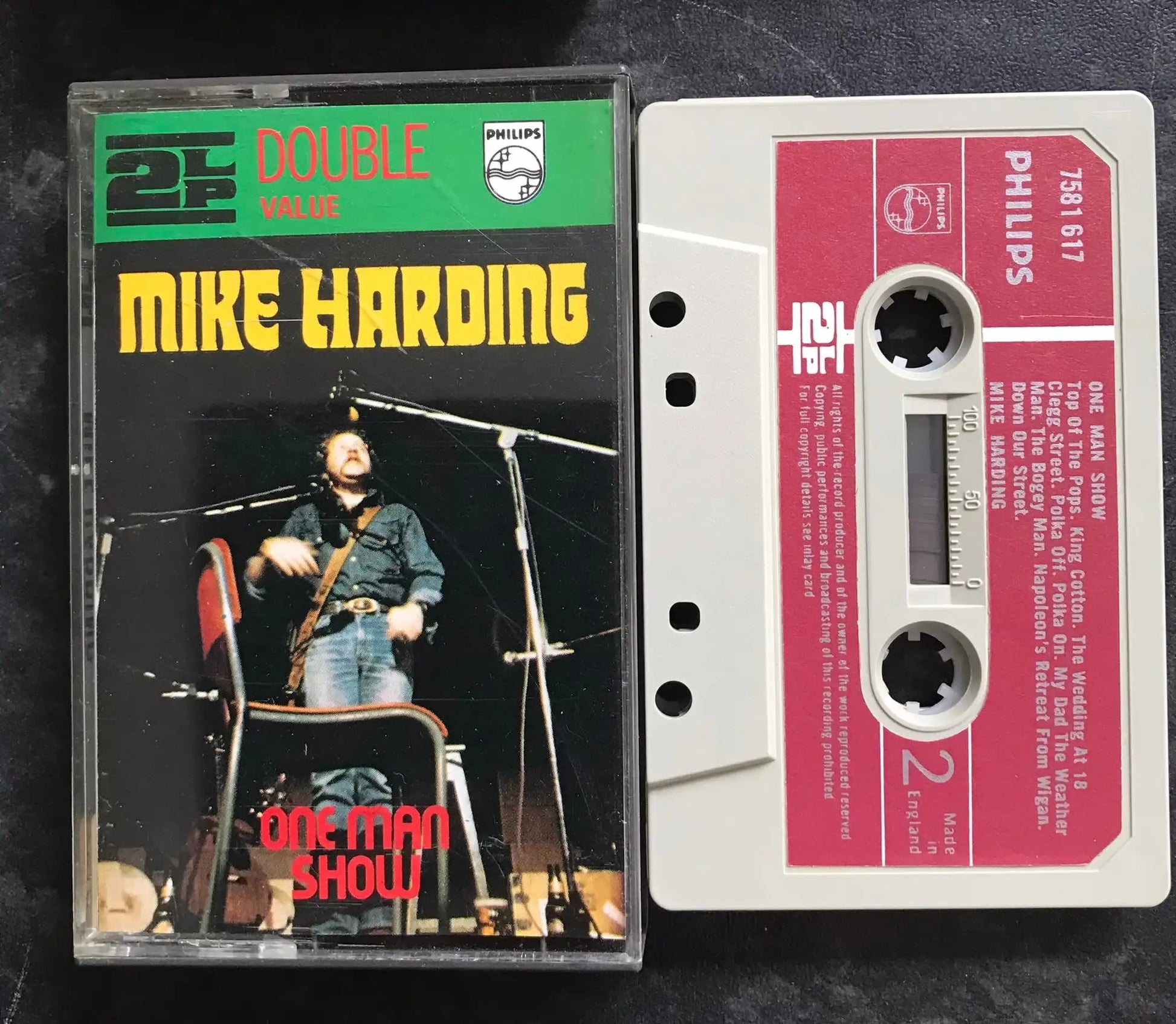Mike Harding, One Man Show Album, Philips, 7581 617, Vintage Cassette Magretro