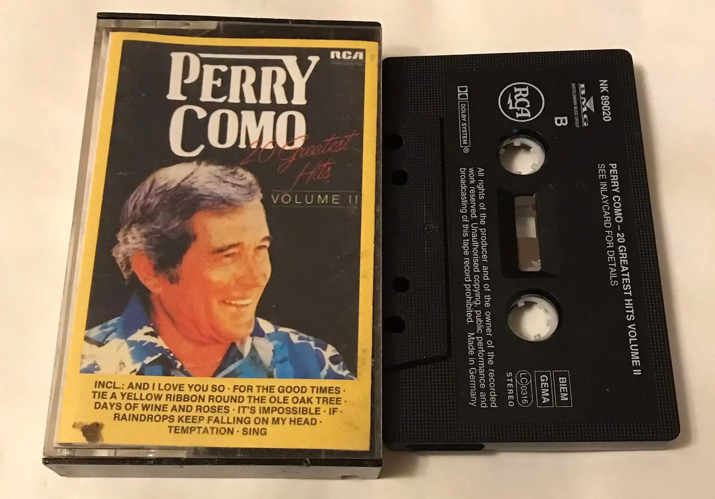 Perry Como's 20 Greatest Hits Volume Two, RCA International, NK 89020 Magretro