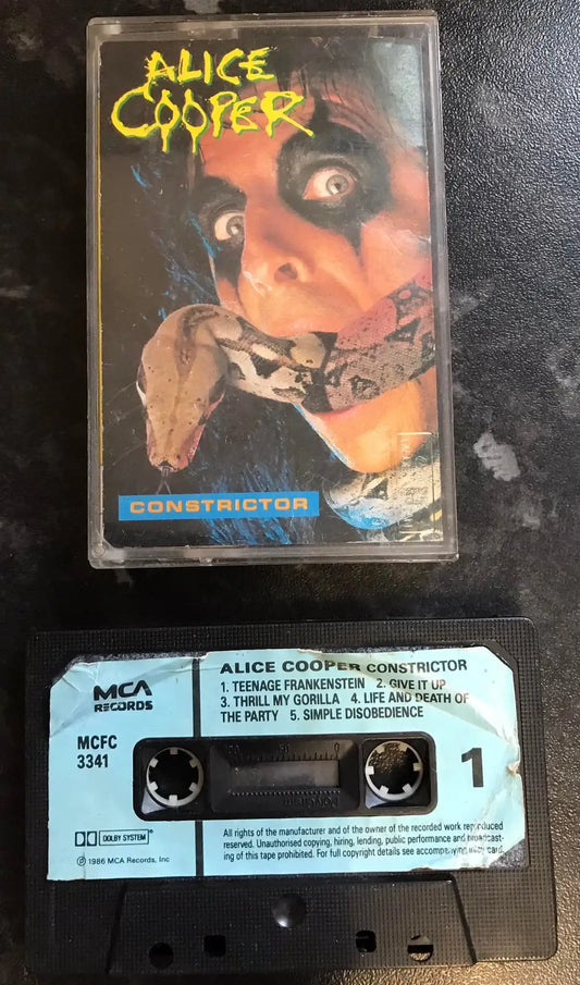 Alice Cooper, Constrictor Album, MCA Records, MCFC 3341, Vintage Cassette Magretro