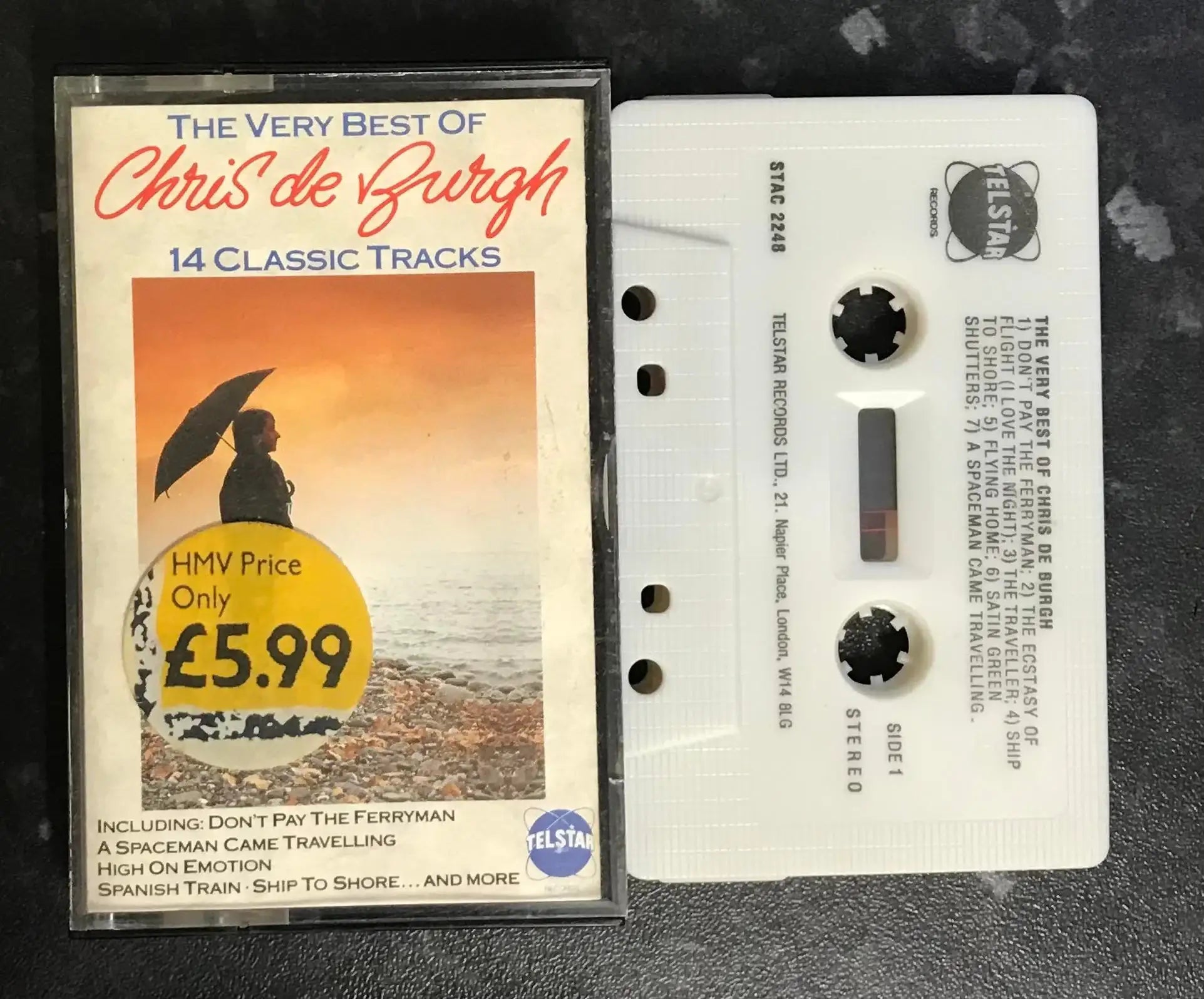 The Very Best Of Chris De Burgh Album, Telstar, STAC 2248, Vintage Cassette Magretro