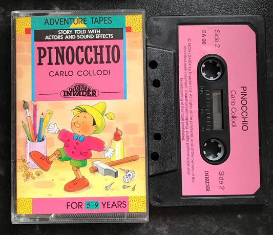 Pinocchio by Invader, Carlo Collodi, Audio Storybook, Vintage Cassette Magretro