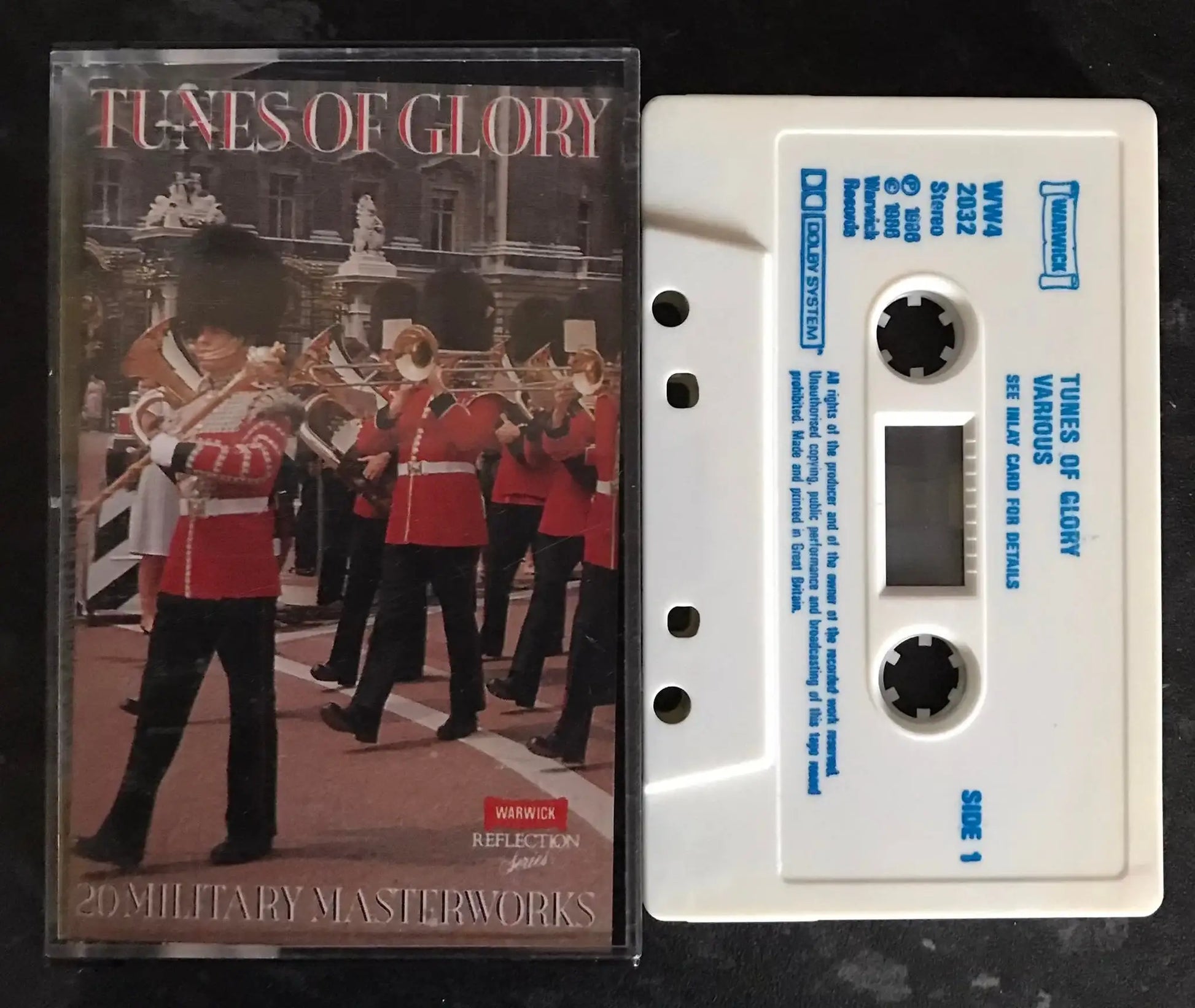 Tunes of Glory, 20 Military Masterworks Album, WW4 2032, Vintage Cassette Magretro