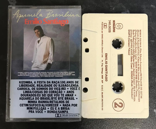 Emilio Santiago, Aquarela Brasileira Album, Som Livre,746.0025, Vintage Cassette Magretro