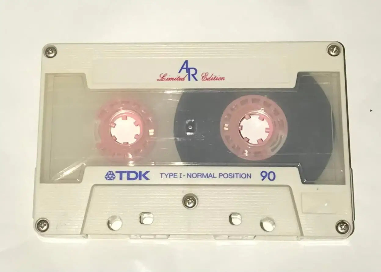 White Pink TDK AR90 Limited Edition Cassette Tape Blank Magretro