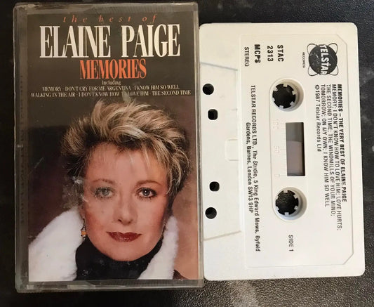 The Best of Elaine Paige, Memories Album, Telstar, STAC 2313, Vintage Cassette Magretro