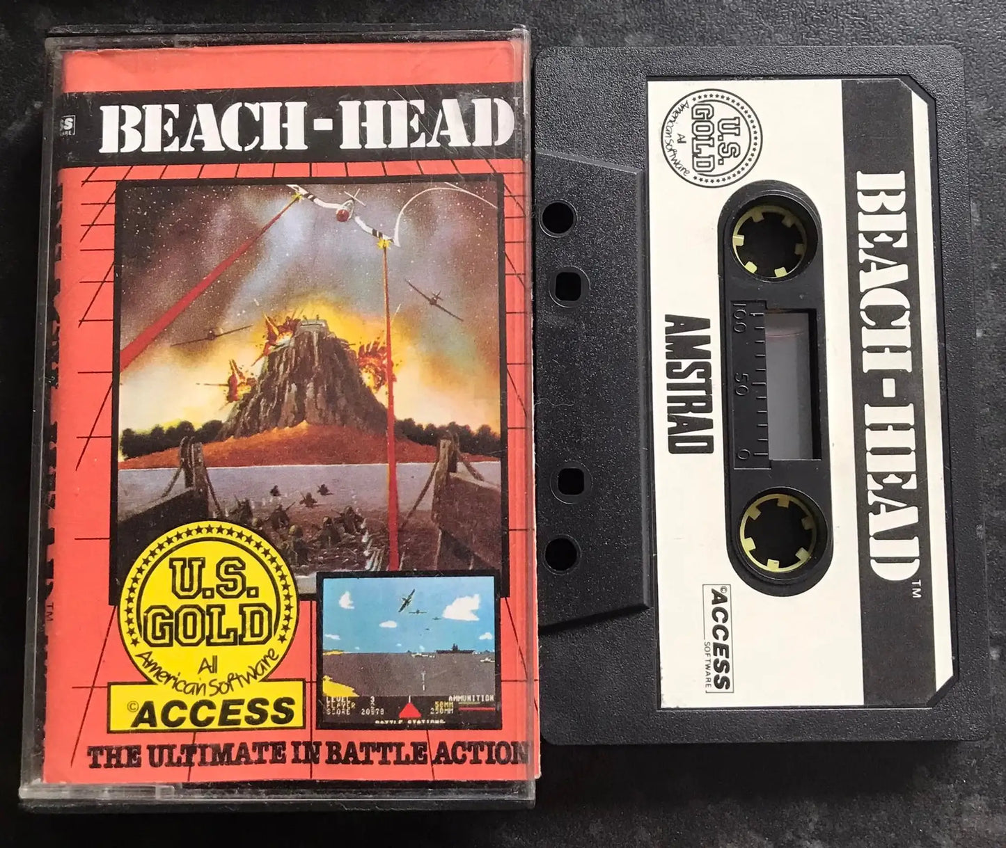 Beach Head, US Gold, Access, Amstrad 464 Game Magretro