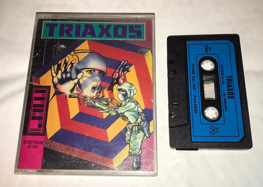 Triaxos, ZX Spectrum, by 39 Steps / Ariolasoft (ULTRA RARE), WORKING Magretro