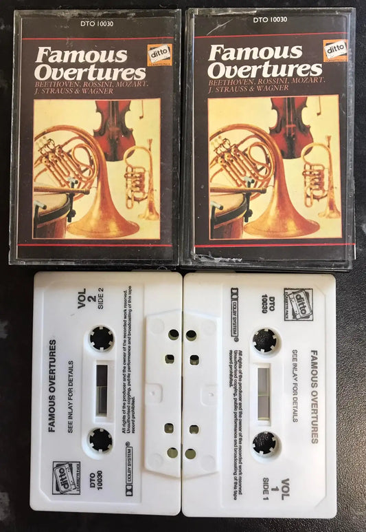Famous Overtures Double Album, Volumes one and two, dto 10030, Vintage Cassette Magretro
