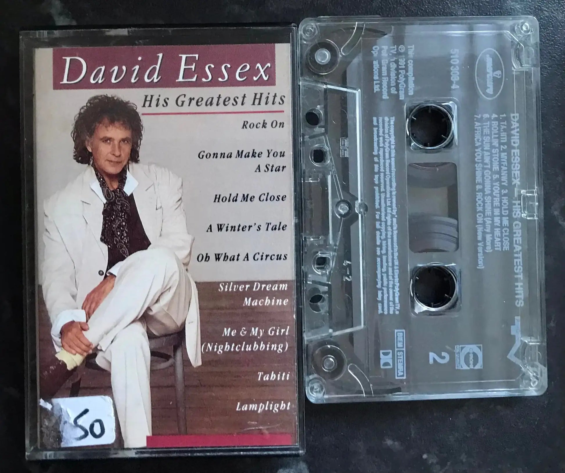 David Essex, His Greatest Hits Album, Polygram TV, 510 308-4, Vintage Cassette Magretro