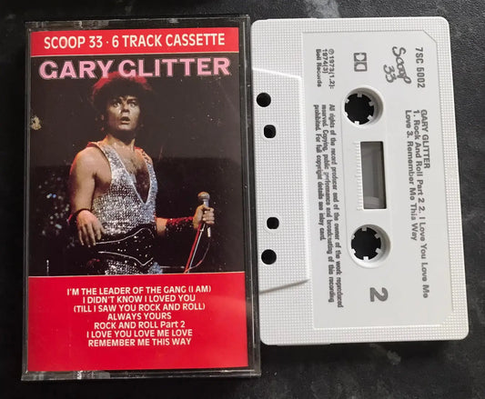 Gary Glitter, 6 Track Album, Scoop 33, 7SC 5002, Vintage Cassette Magretro