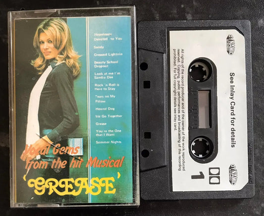 Vocal Gems from the Hit Musical Grease, Dinamic Records, AR 720,Vintage Cassette Magretro