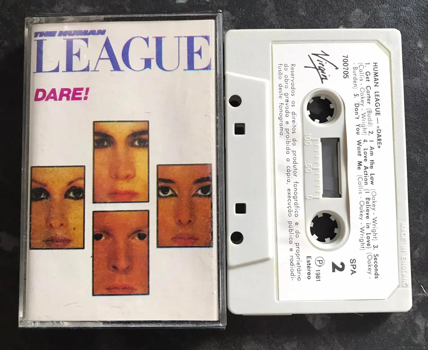 The Human League, DARE Album, Virgin, 700705, Vintage Cassette Magretro