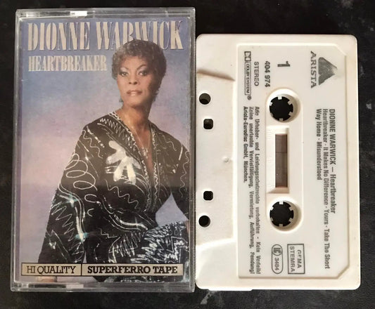 Dionne Warwick, Heartbreaker album, Arista, 404 974, Vintage Cassette Magretro
