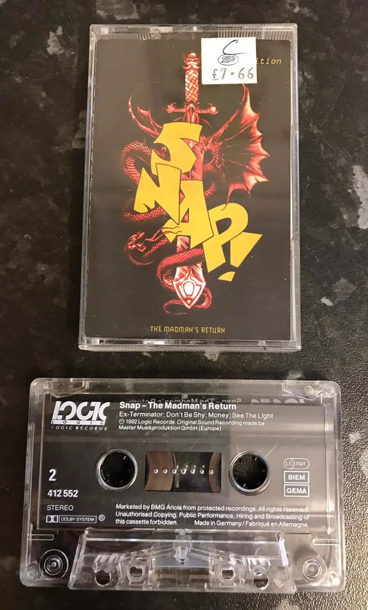 Snap, The Madman's Return Album, Logic Records, 412 552, Vintage Cassette Magretro