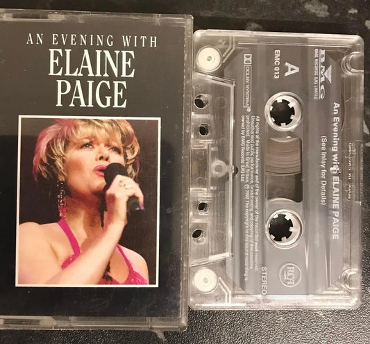 An Evening With Elaine Paige Album, emc 013, RCA, BMG, Vintage Cassette Magretro