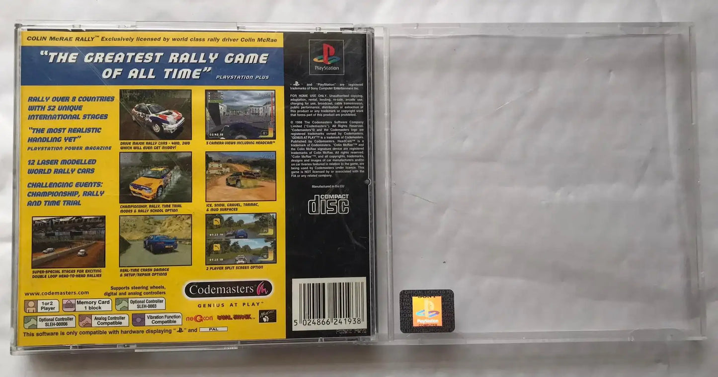 colin macrae rally, Playstation 1 Game Magretro