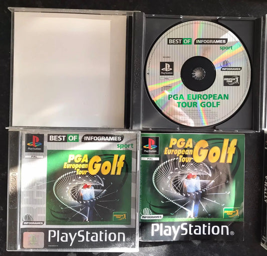 PGA European Tour Golf, PS1 Playstation One Game Boxed (PAL UK), no instr Magretro