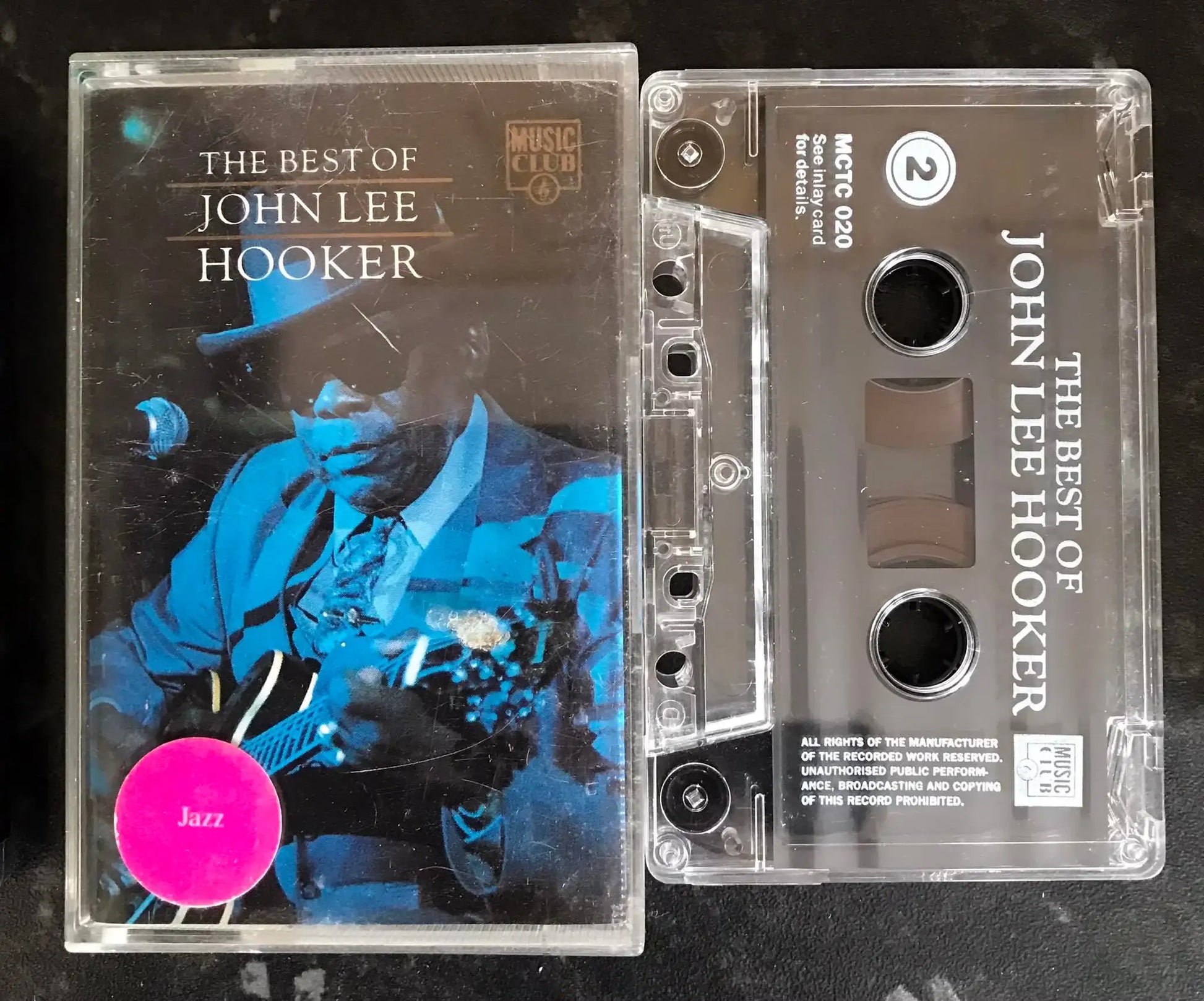 The Best Of John Lee Hooker Album, Music Club, MCTC 020, Vintage Cassette Magretro