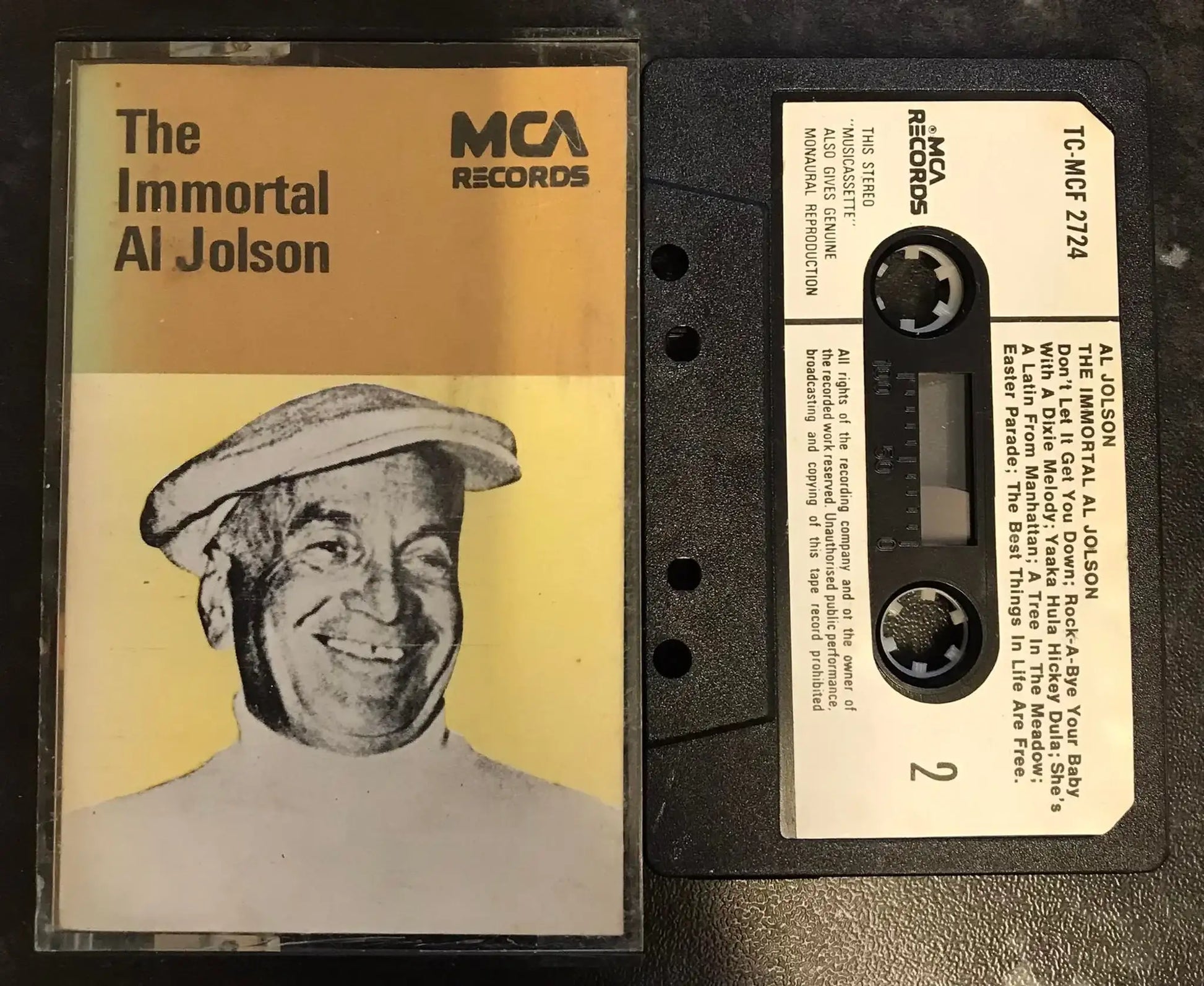 The Immortal Al Jolson Album (RARE), tc-mcf 2724, MCA, Vintage Cassette Magretro