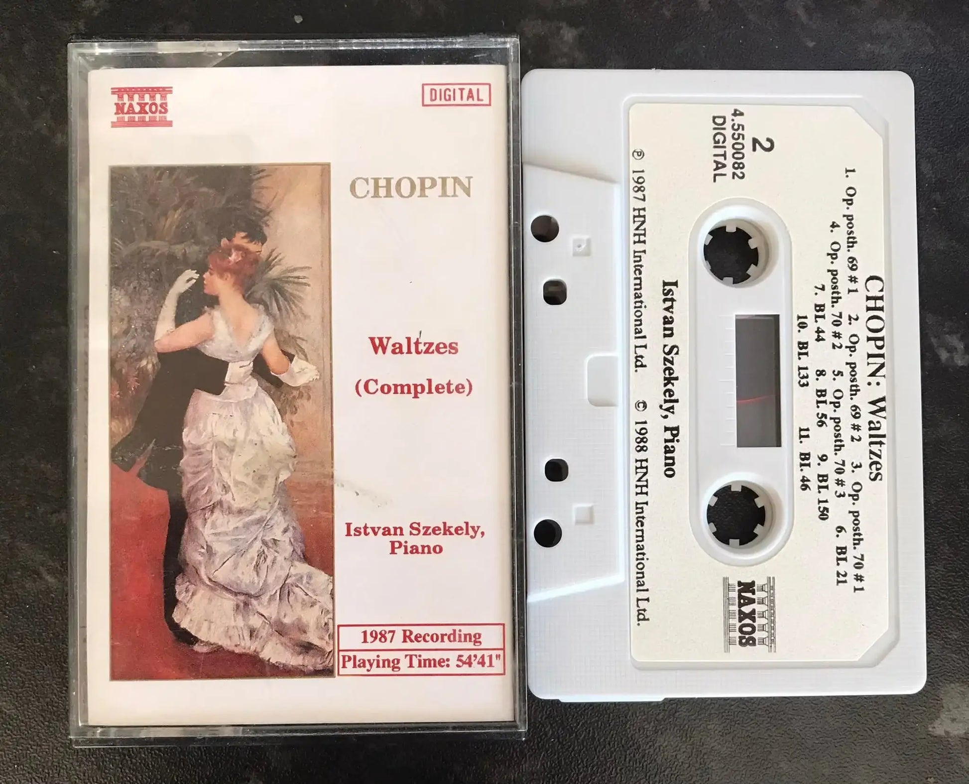 Chopin, Waltzes Album, Istvan Szekely, Naxos, 4.550082, Vintage Cassette Magretro