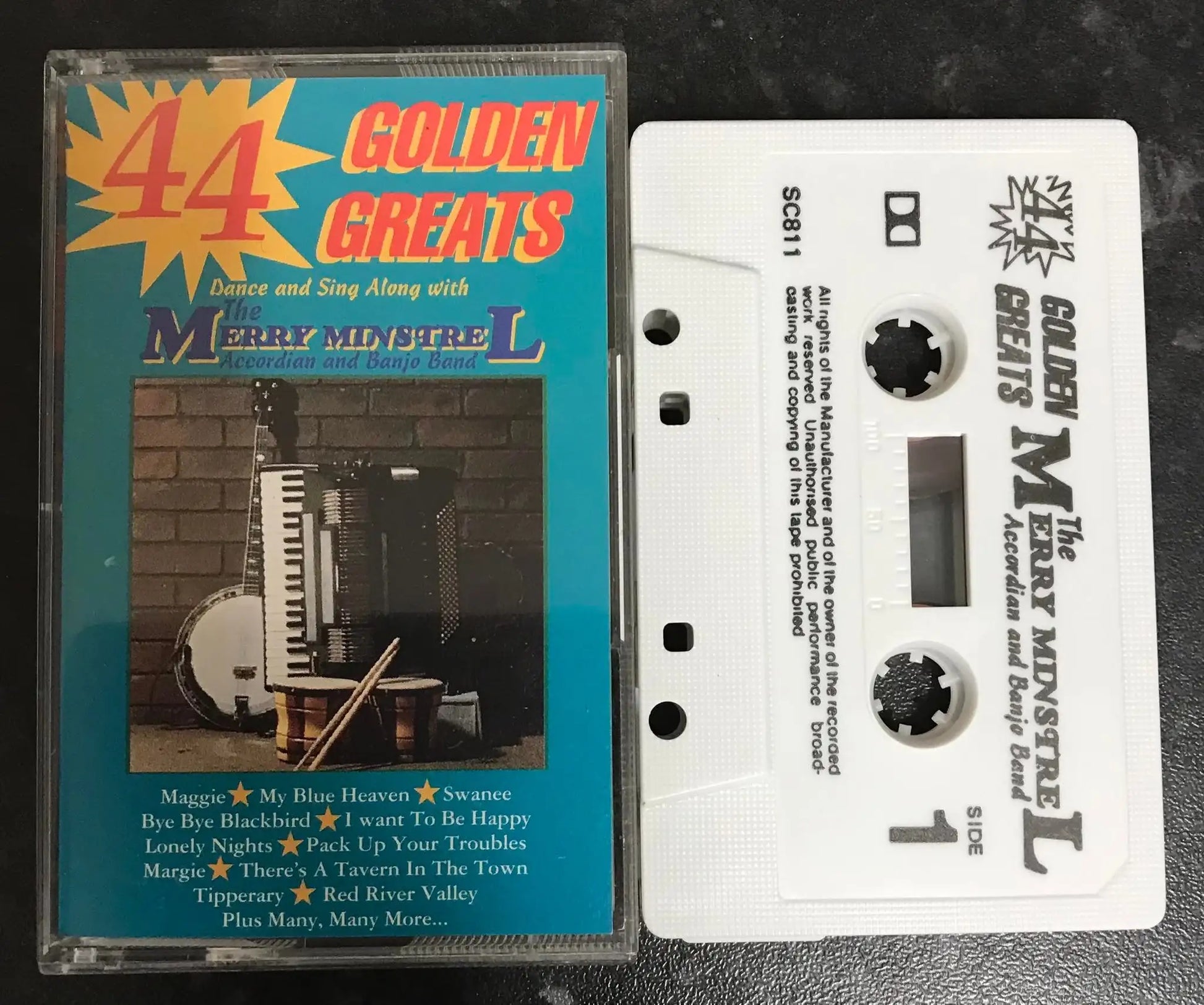 44 Golden Greats with the Merry Minstrel, SC 811, Swingalong, Vintage Cassette Magretro