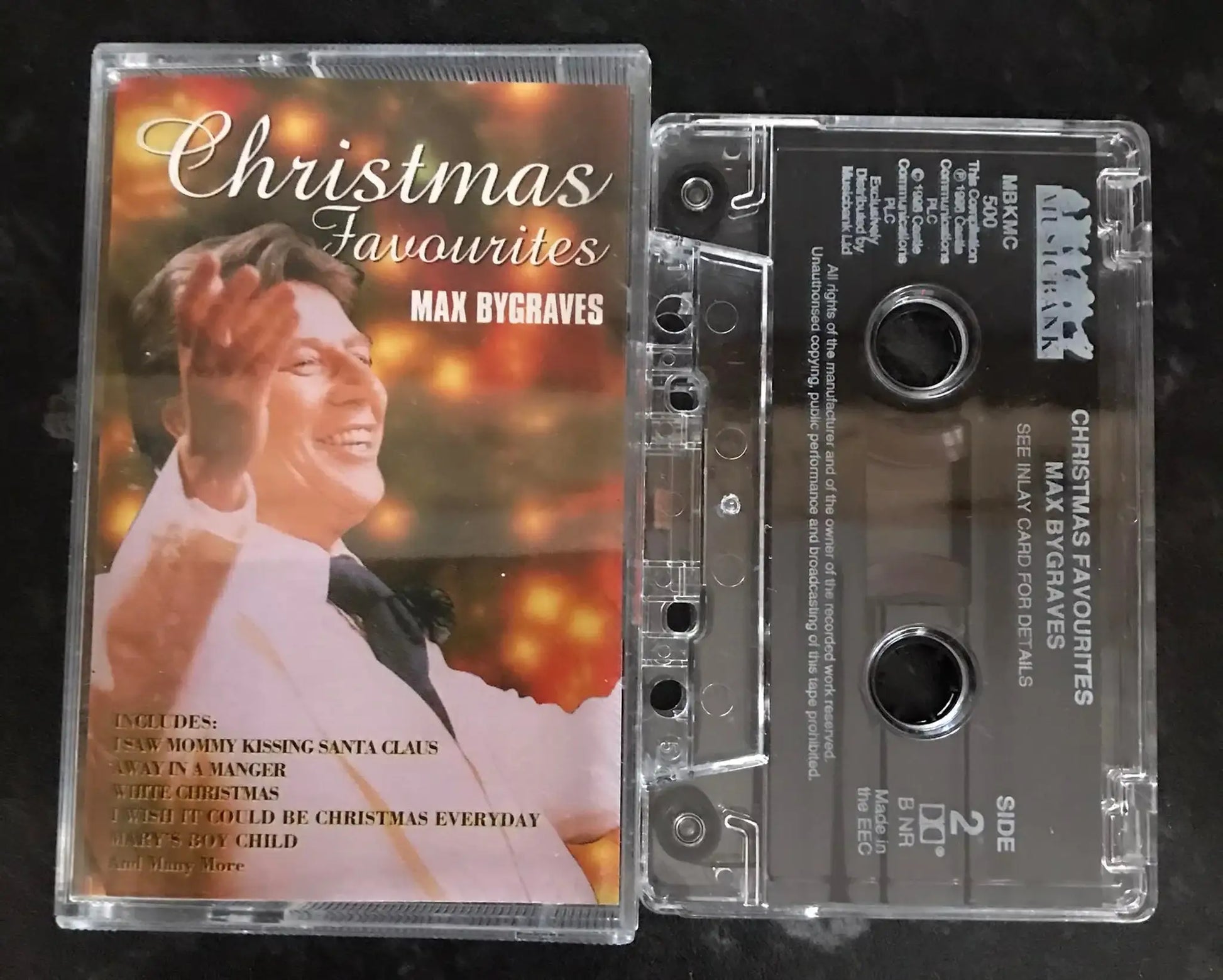Max Bygraves, Christmas Favourites Album, MUSICBANK, MBKMC 500, Vintage Cassette Magretro