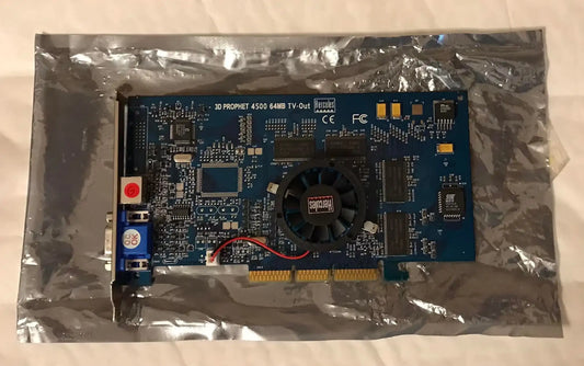 GRAPHICS CARD HERCULES 631 5058576 3D PROPHET 4500 AGP 64MB TV Out Magretro