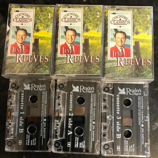 Jim Reeves, Country Classics, 3 Tape Set, Reader's Digest, RDC 92091 Magretro