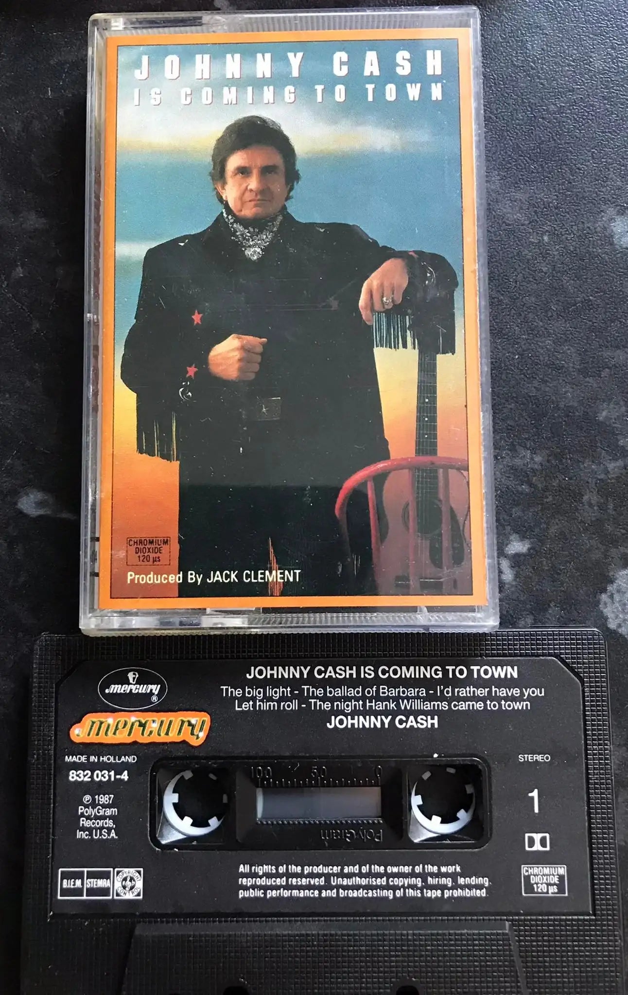 Johnny Cash Is Coming To Town Album, Mercury, 832 031-4, Vintage Cassette Magretro