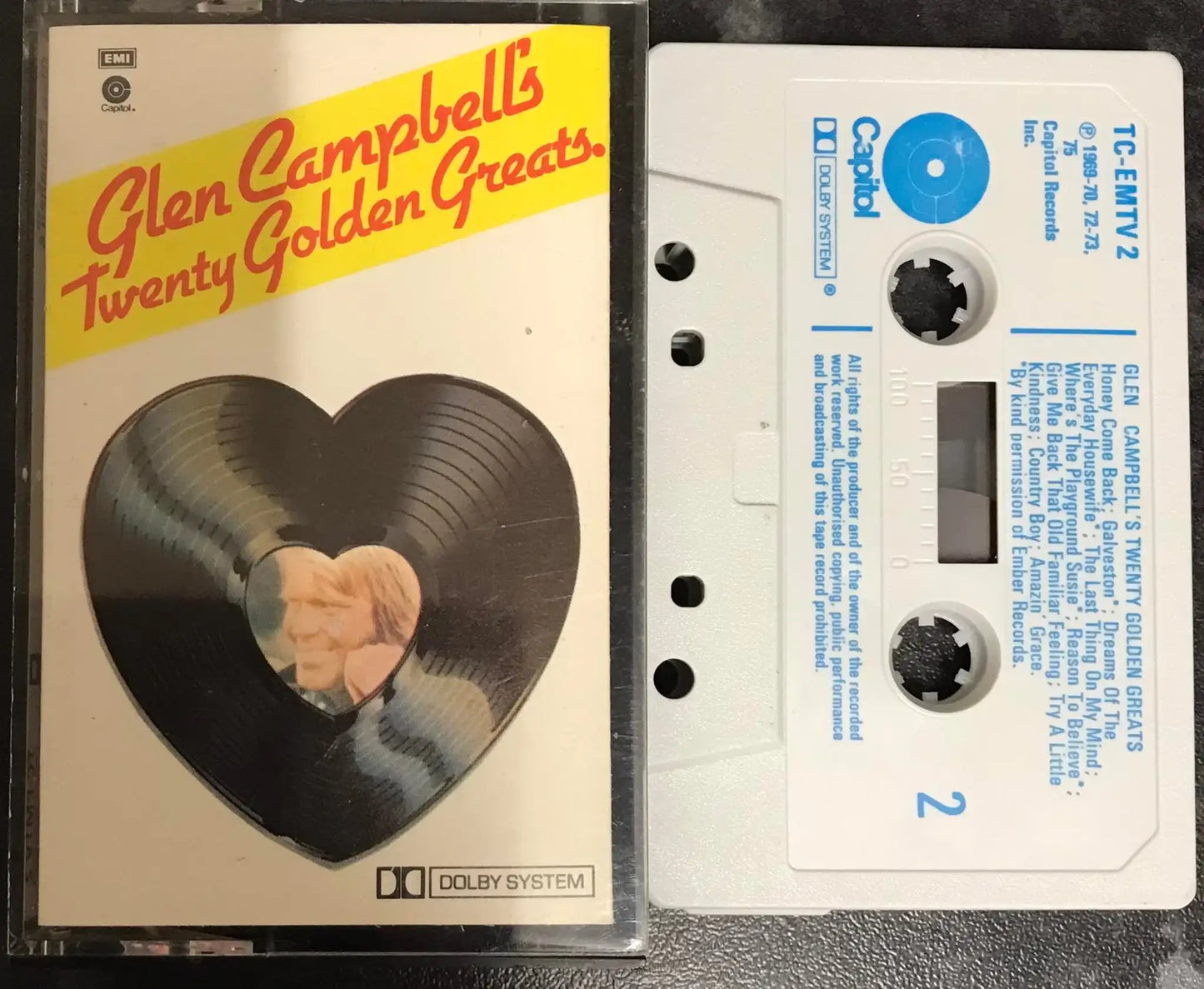 Glen Campbell's Twenty Golden Greats Album, Capitol Records, TC-EMTV 2 Magretro