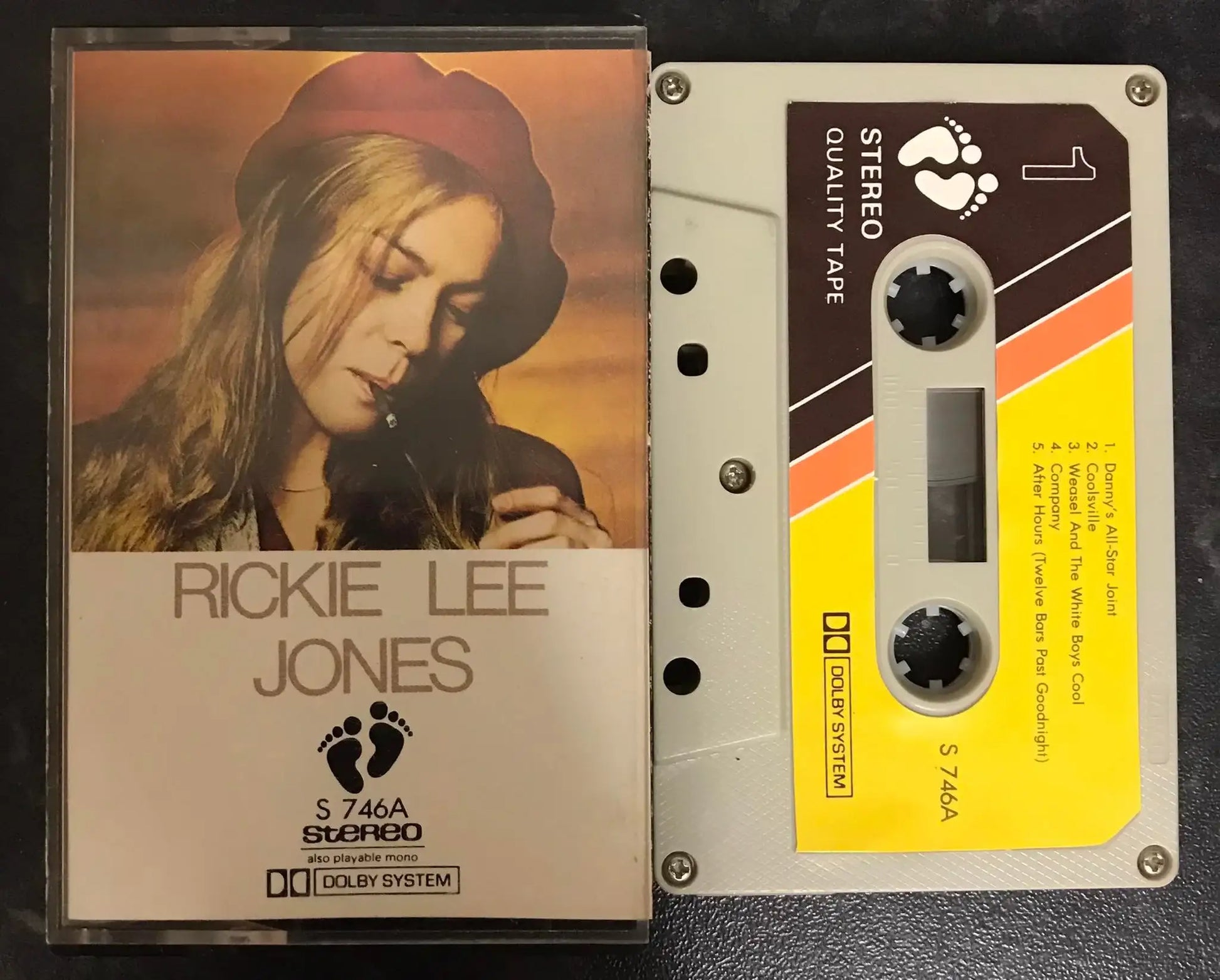 Rickie lee Jones, Foot Print Bootleg Malaysia Label, S 746A, Vintage Cassette Magretro