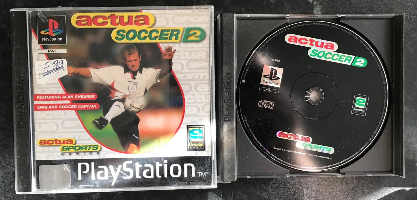 Actua Soccer 2, PS1 Playstation One Game Boxed (PAL UK) Magretro