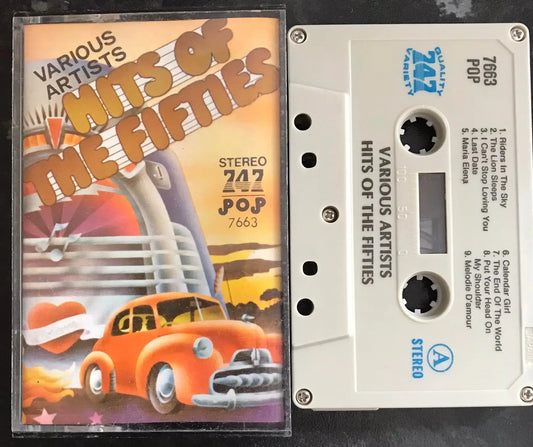 Hits of the Fifties Album, Bootleg 747 label, 7663 POP, Vintage Cassette Magretro