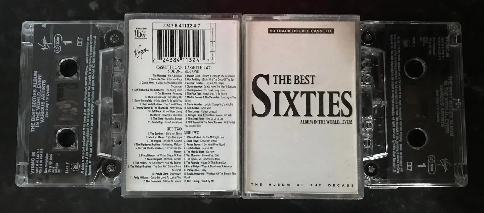 The Best Sixties Album In The World...Ever!, VIRGIN, VTDMC 66, Vintage Cassette Magretro